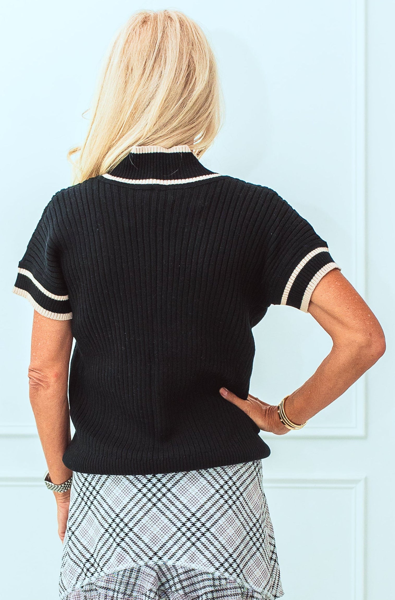 PLAID HERIT, BLACK KHAKI