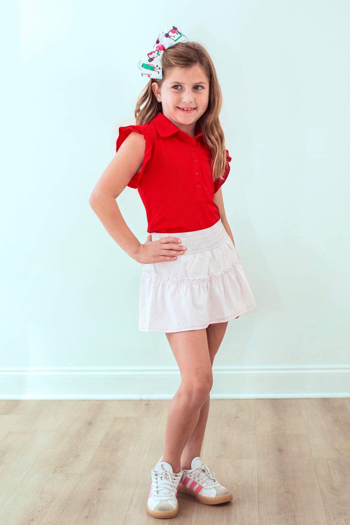 Girls Flutter Top Solids