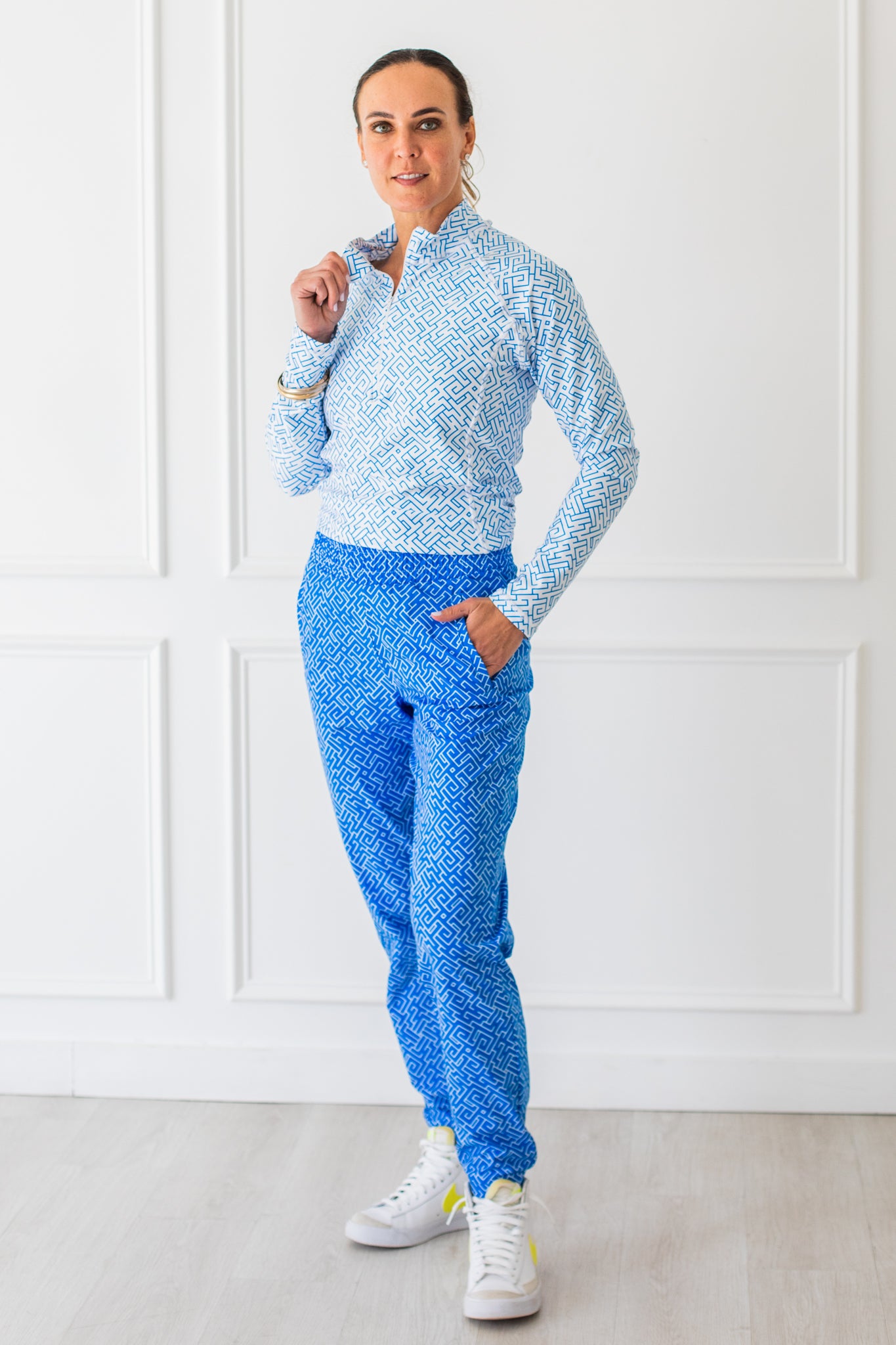 Hamilton Top Print - Royal