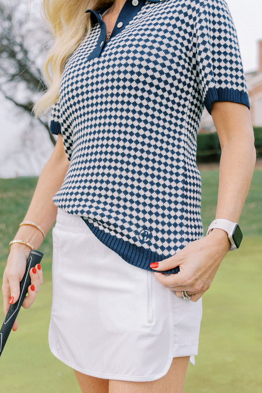On Par Polo Sweater Print