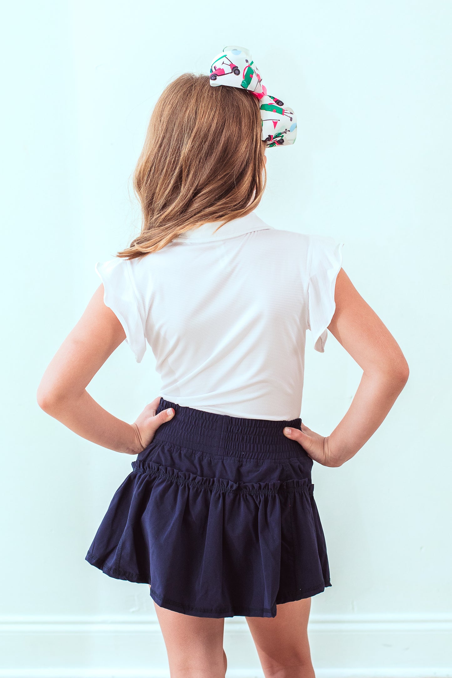 Girls Flutter Top Solids