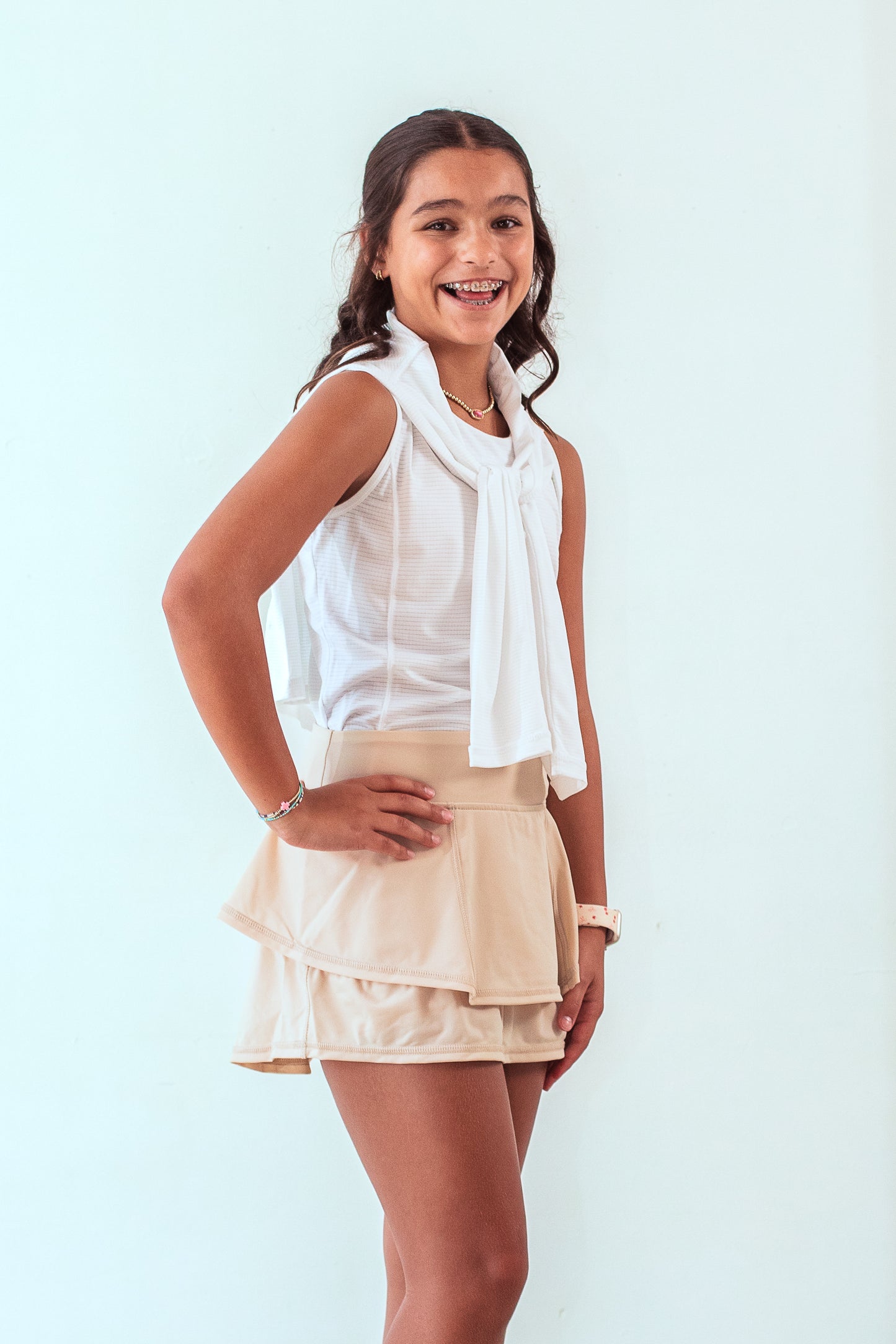 Girls Ruffle Skirt Solids