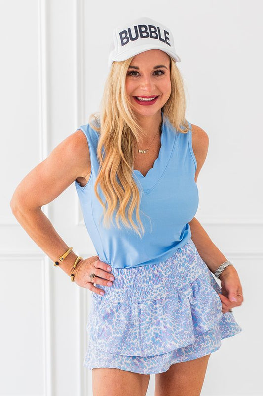 Ruffle Skirt Print - Tropics