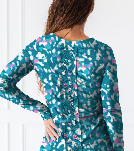 Lexi Long Print - Bay Breeze