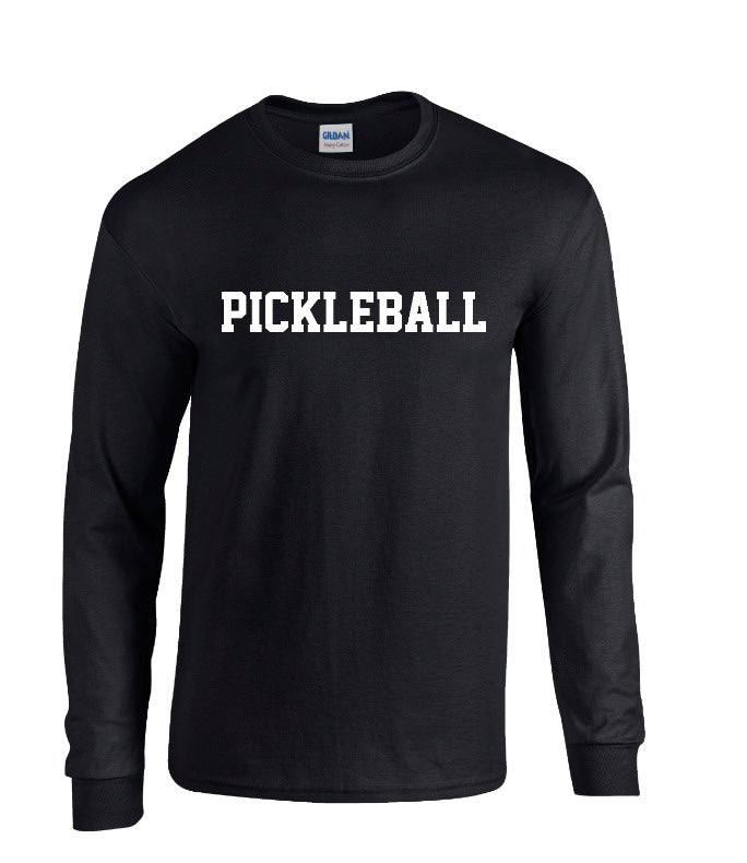 Longsleeve T-shirt PICKLEBALL Black with White